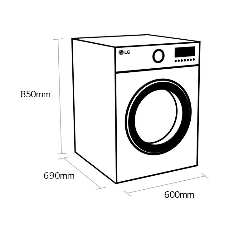 LG 9kg Eco Hybrid Heat Pump Condenser Tumble Dryer FDV1109W - WHITE LG 9kg Eco Hybrid Heat Pump Condenser Tumble Dryer FDV1109W - WHITE