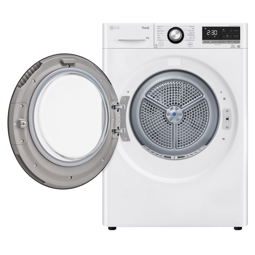 LG 9kg Eco Hybrid Heat Pump Condenser Tumble Dryer FDV309WN - WHITE LG 9kg Eco Hybrid Heat Pump Condenser Tumble Dryer FDV309WN - WHITE