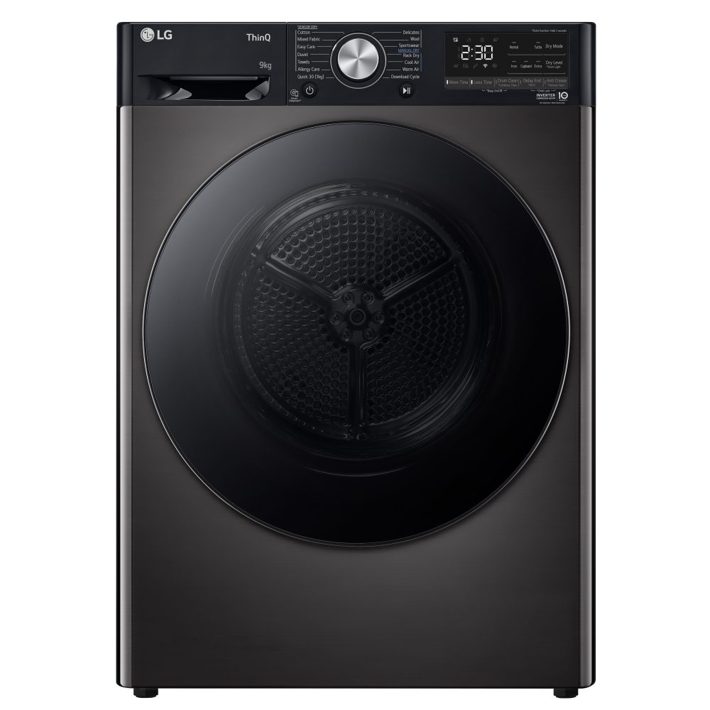 LG Series 7 FDV909BN 9kg DUAL Inverter™ Heat Pump Dryer - Black LG Series 7 FDV909BN 9kg DUAL Inverter™ Heat Pump Dryer - Black