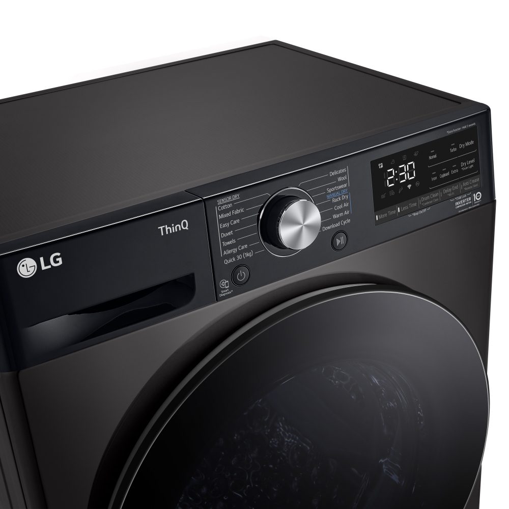 LG Series 7 FDV909BN 9kg DUAL Inverter™ Heat Pump Dryer - Black LG Series 7 FDV909BN 9kg DUAL Inverter™ Heat Pump Dryer - Black