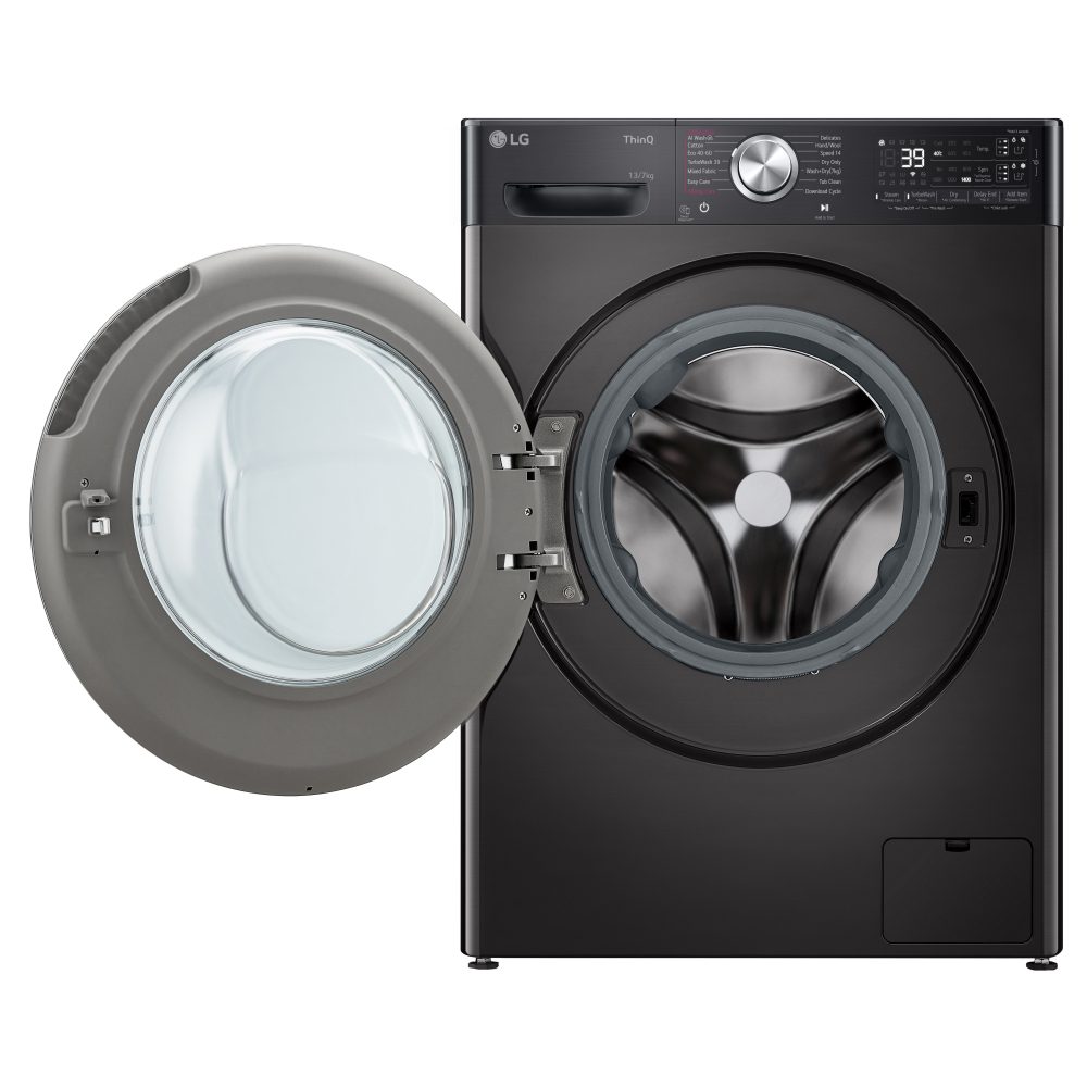 LG 13kg/7kg Autodose DualDry Washer Dryer FWY937BCTA1 - BLACK STEEL LG 13kg/7kg Autodose DualDry Washer Dryer FWY937BCTA1 - BLACK STEEL