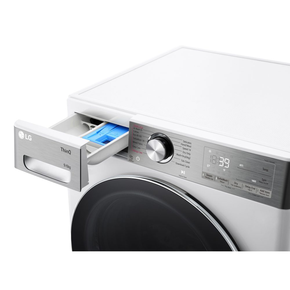 LG 9kg/6kg DualDry Steam Washer Dryer FWY996WCTN4 - WHITE LG 9kg/6kg DualDry Steam Washer Dryer FWY996WCTN4 - WHITE