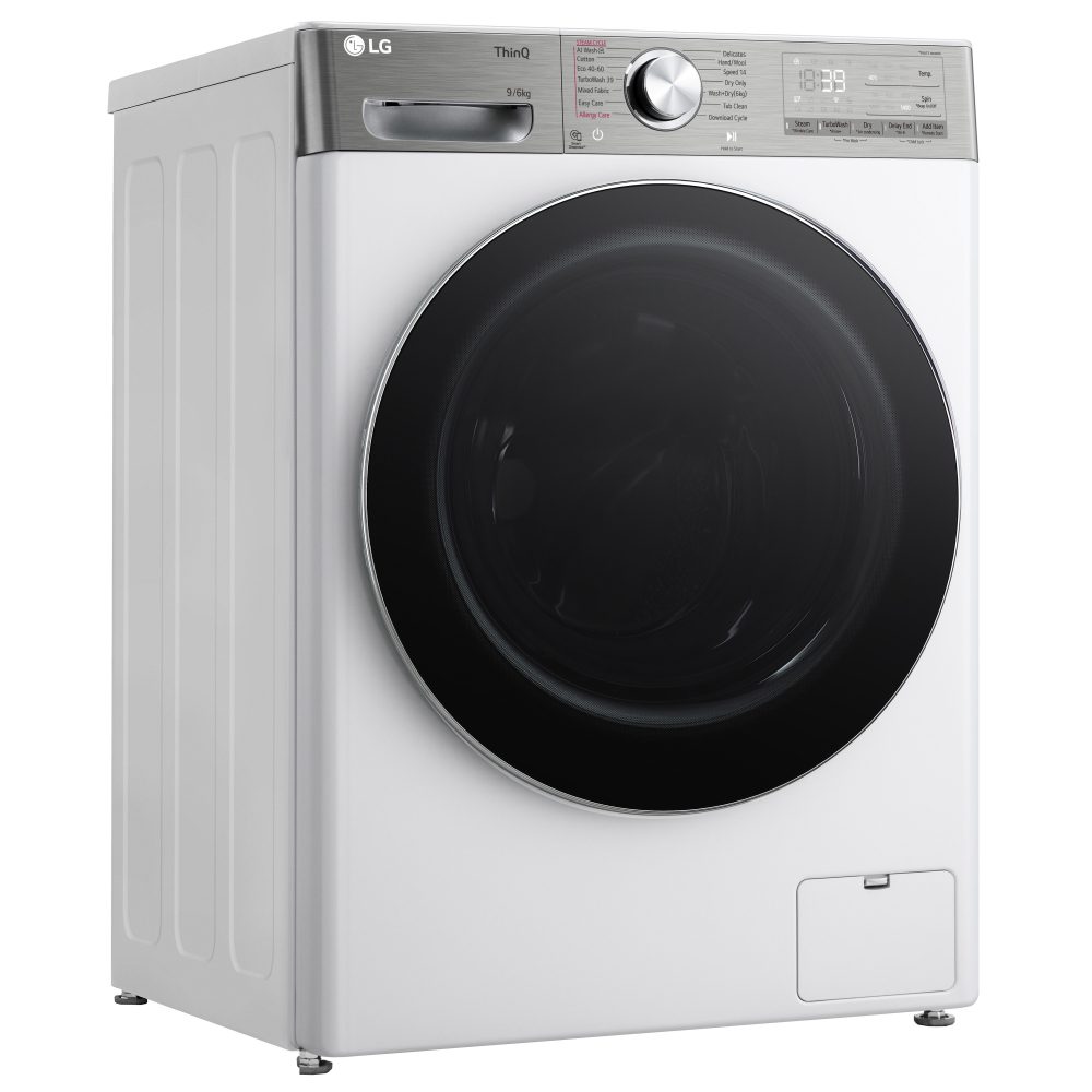 LG 9kg/6kg DualDry Steam Washer Dryer FWY996WCTN4 - WHITE LG 9kg/6kg DualDry Steam Washer Dryer FWY996WCTN4 - WHITE