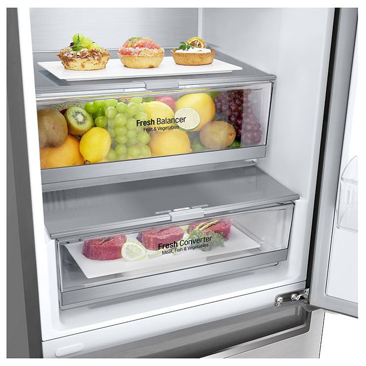 LG 60cm Frost Free Fridge Freezer GBB92STAXP - STAINLESS STEEL LG 60cm Frost Free Fridge Freezer GBB92STAXP - STAINLESS STEEL