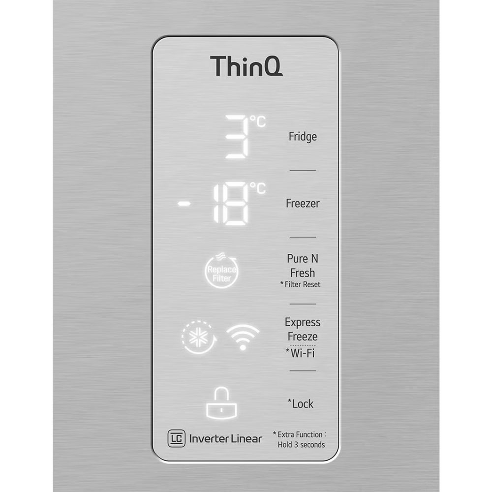 LG Slim French Style Fridge Freezer Non Ice And Water GMB844PZ4E - STAINLESS STEEL LG Slim French Style Fridge Freezer Non Ice And Water GMB844PZ4E - STAINLESS STEEL
