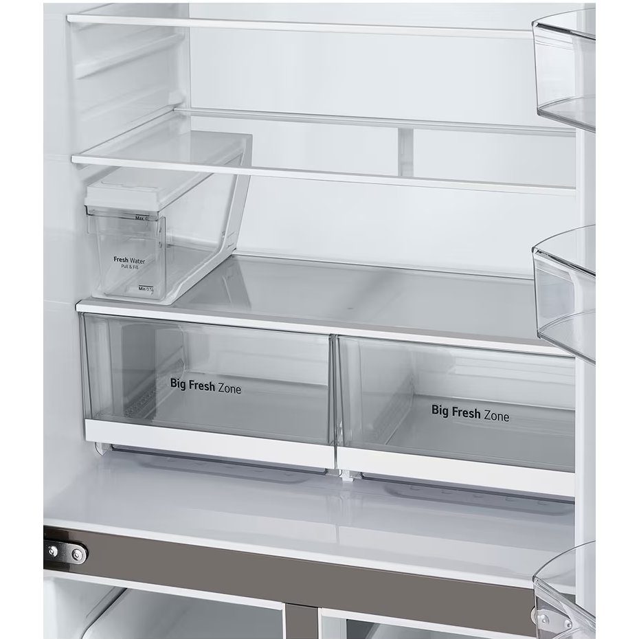 LG Slim French Style Fridge Freezer Ice & Water Non Plumbed GML861PYPE - SILVER LG Slim French Style Fridge Freezer Ice & Water Non Plumbed GML861PYPE - SILVER