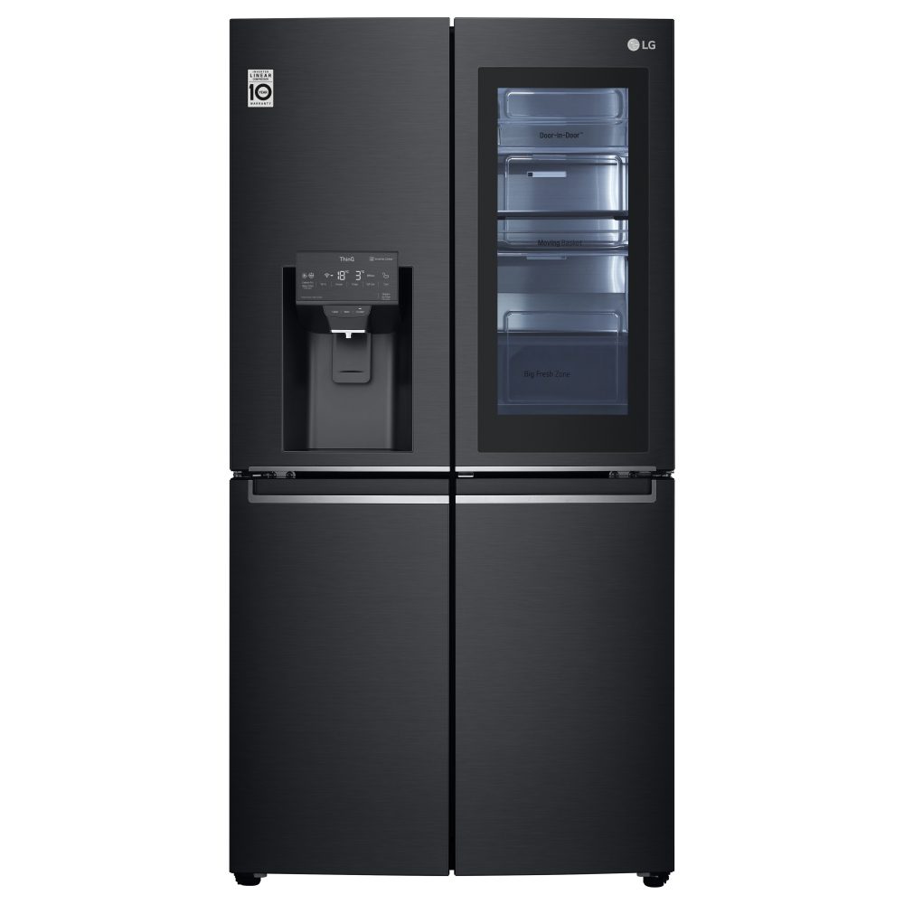 LG Instaview Door In Door French Style Fridge Freezer GMX945MC9F - BLACK STEEL LG Instaview Door In Door French Style Fridge Freezer GMX945MC9F - BLACK STEEL