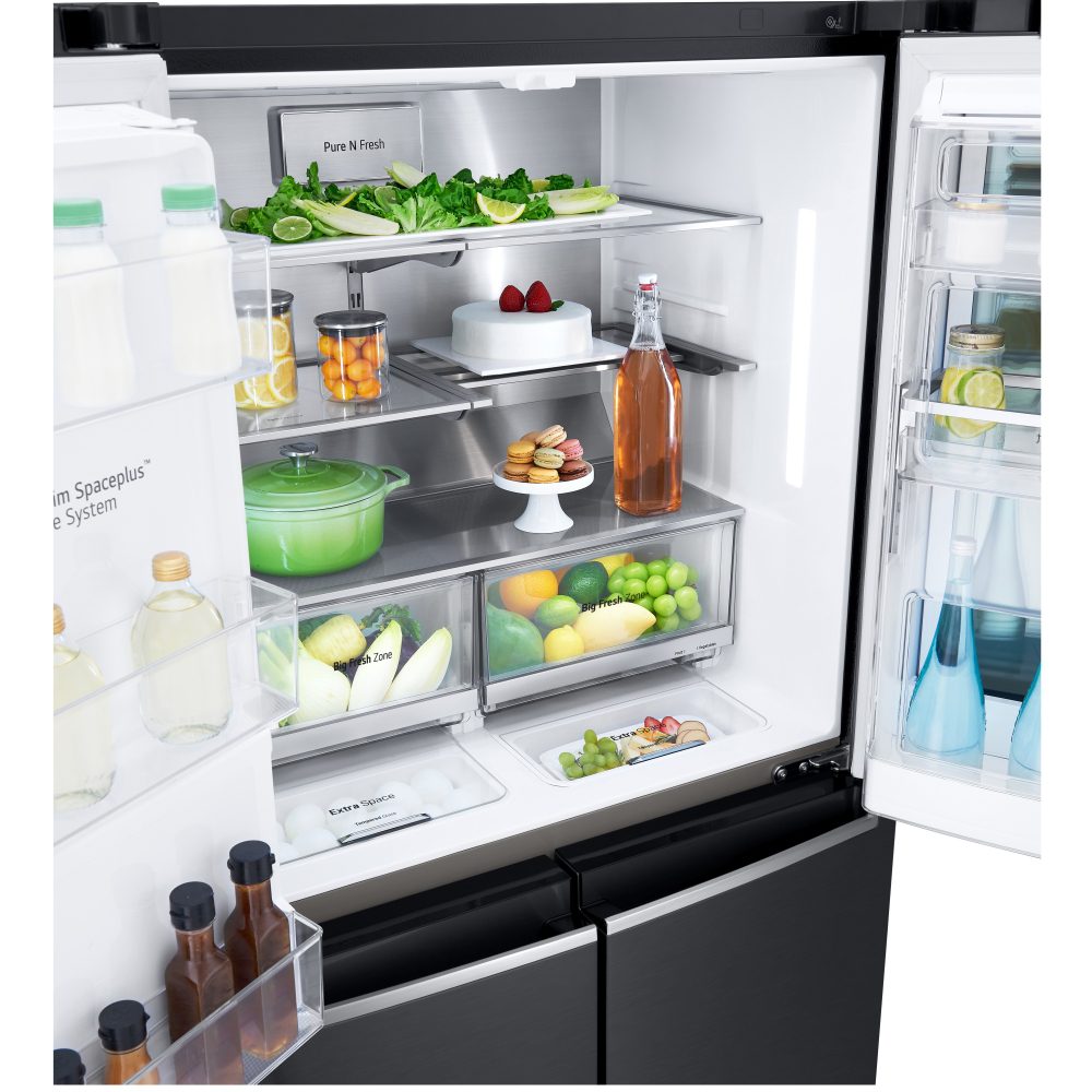 LG Instaview Door In Door French Style Fridge Freezer GMX945MC9F - BLACK STEEL LG Instaview Door In Door French Style Fridge Freezer GMX945MC9F - BLACK STEEL