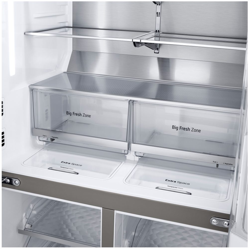 LG Instaview Door In Door French Style Fridge Freezer GMX945MC9F - BLACK STEEL LG Instaview Door In Door French Style Fridge Freezer GMX945MC9F - BLACK STEEL