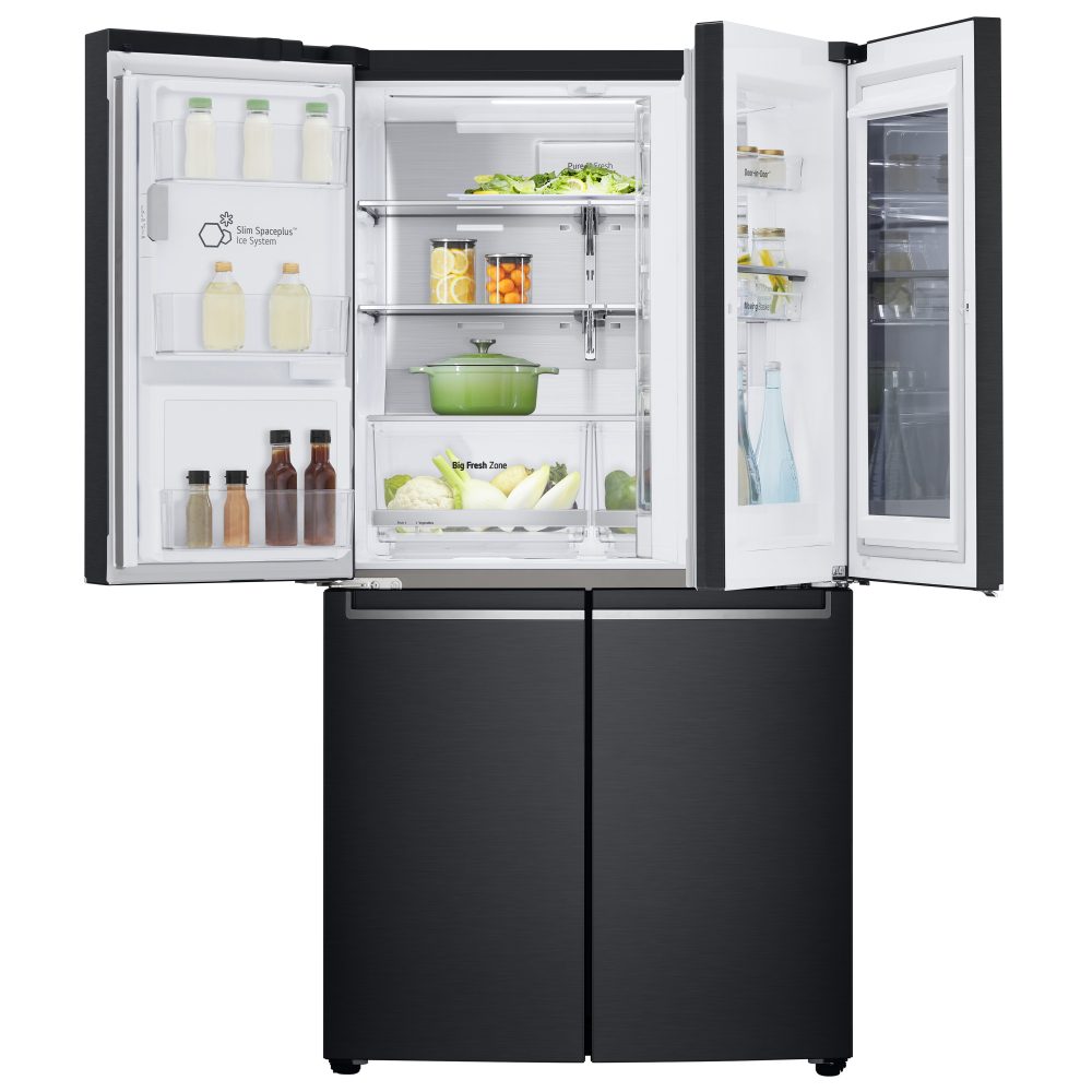 LG Instaview Door In Door French Style Fridge Freezer GMX945MC9F - BLACK STEEL LG Instaview Door In Door French Style Fridge Freezer GMX945MC9F - BLACK STEEL