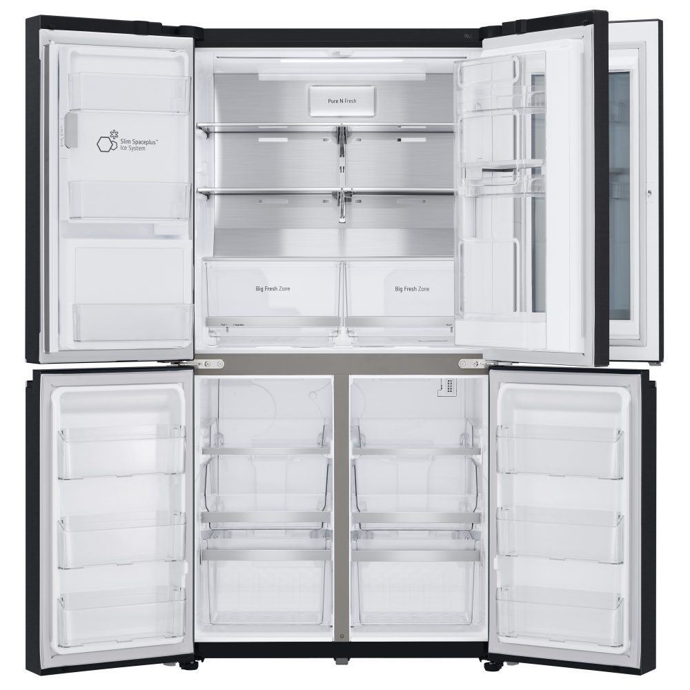 LG Instaview Door In Door French Style Fridge Freezer GMX945MC9F - BLACK STEEL LG Instaview Door In Door French Style Fridge Freezer GMX945MC9F - BLACK STEEL