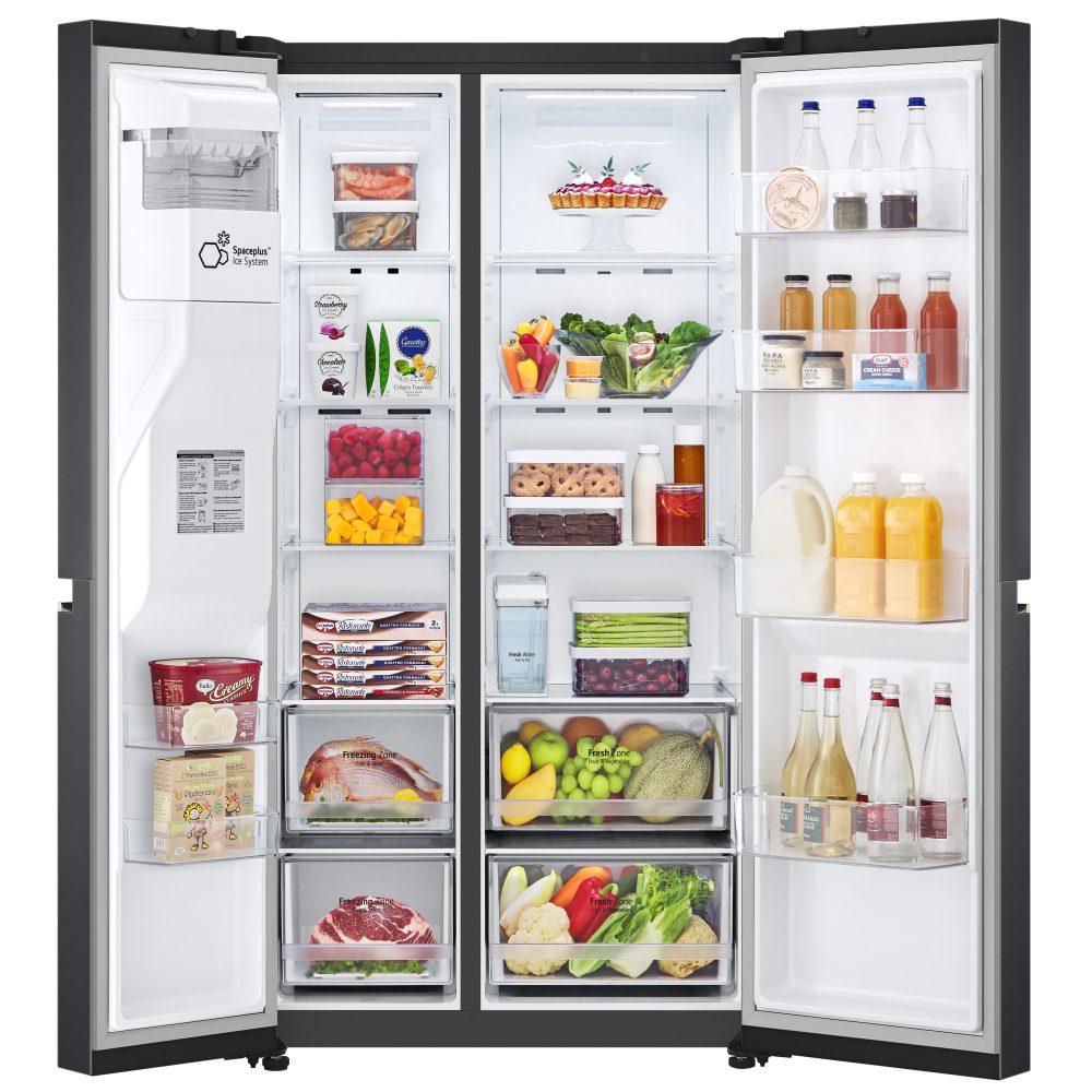 LG American Style Fridge Freezer With Ice & Water Non Plumbed GSLV71MCTD - BLACK STEEL LG American Style Fridge Freezer With Ice & Water Non Plumbed GSLV71MCTD - BLACK STEEL
