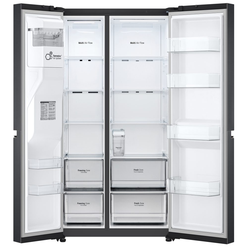 LG American Style Fridge Freezer With Ice & Water Non Plumbed GSLV71MCTD - BLACK STEEL LG American Style Fridge Freezer With Ice & Water Non Plumbed GSLV71MCTD - BLACK STEEL