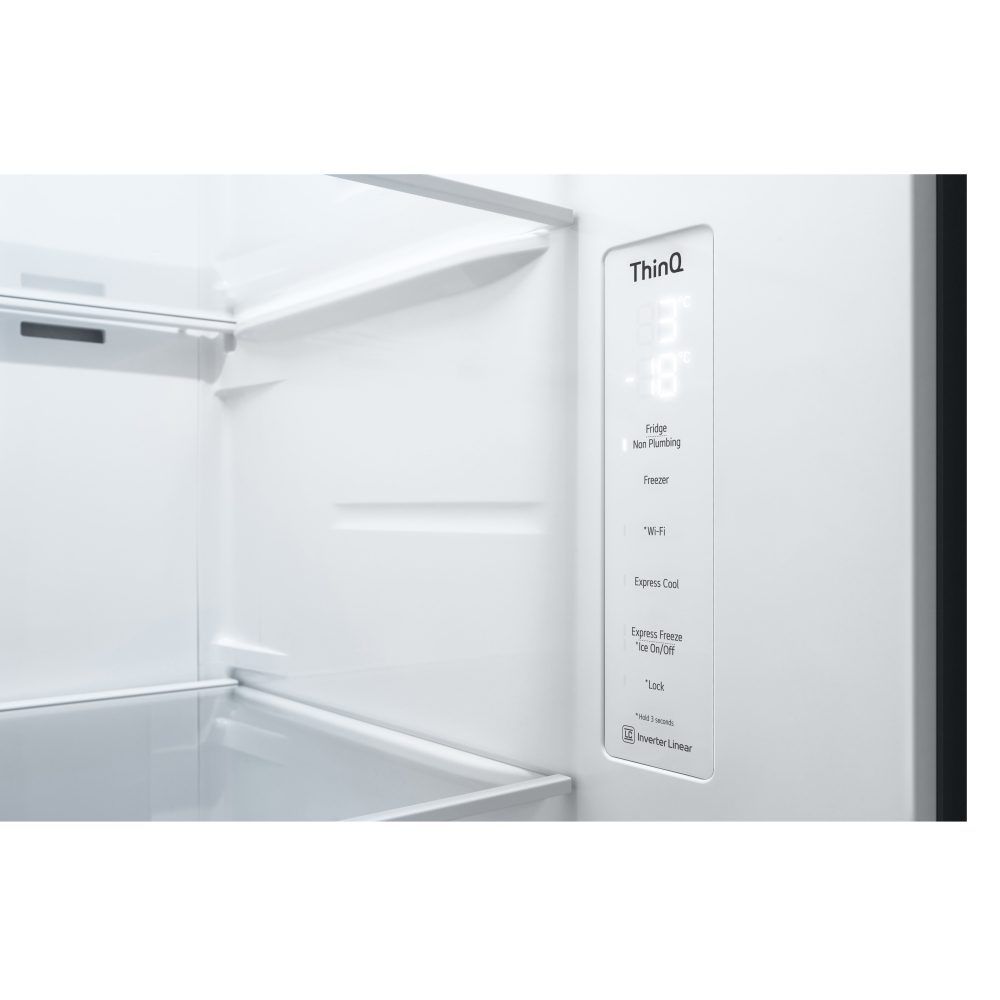 LG American Style Fridge Freezer With Ice & Water Non Plumbed GSLV71MCTD - BLACK STEEL LG American Style Fridge Freezer With Ice & Water Non Plumbed GSLV71MCTD - BLACK STEEL