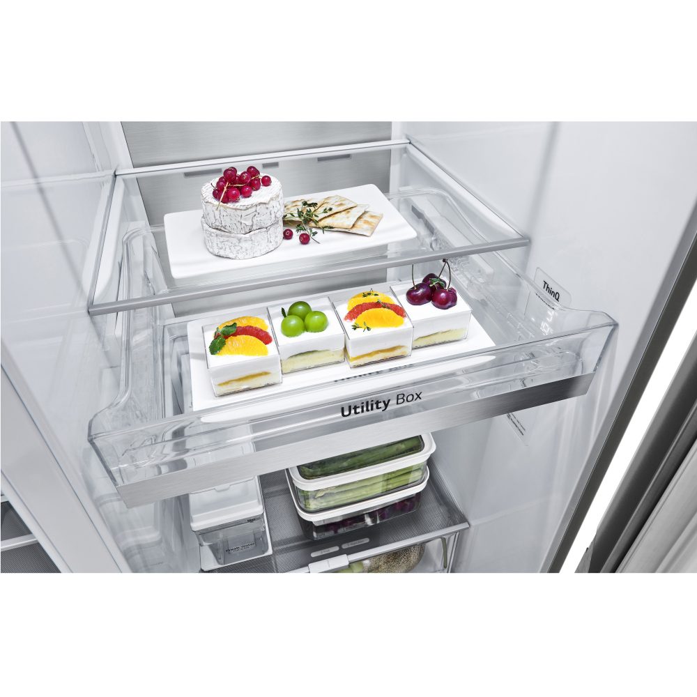 LG American Style Fridge Freezer With Ice & Water Non Plumbed GSLV91PZAE - STAINLESS STEEL LG American Style Fridge Freezer With Ice & Water Non Plumbed GSLV91PZAE - STAINLESS STEEL