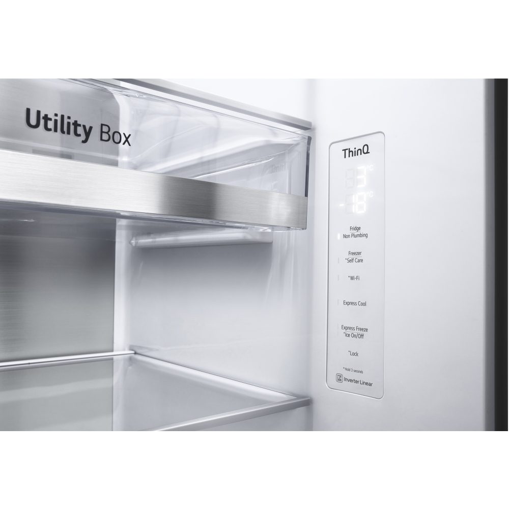 LG American Style Fridge Freezer With Ice & Water Non Plumbed GSLV91PZAE - STAINLESS STEEL LG American Style Fridge Freezer With Ice & Water Non Plumbed GSLV91PZAE - STAINLESS STEEL