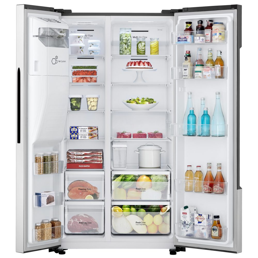 LG American Style Fridge Freezer With Ice & Water Non Plumbed GSM32HSBEH - SILVER LG American Style Fridge Freezer With Ice & Water Non Plumbed GSM32HSBEH - SILVER