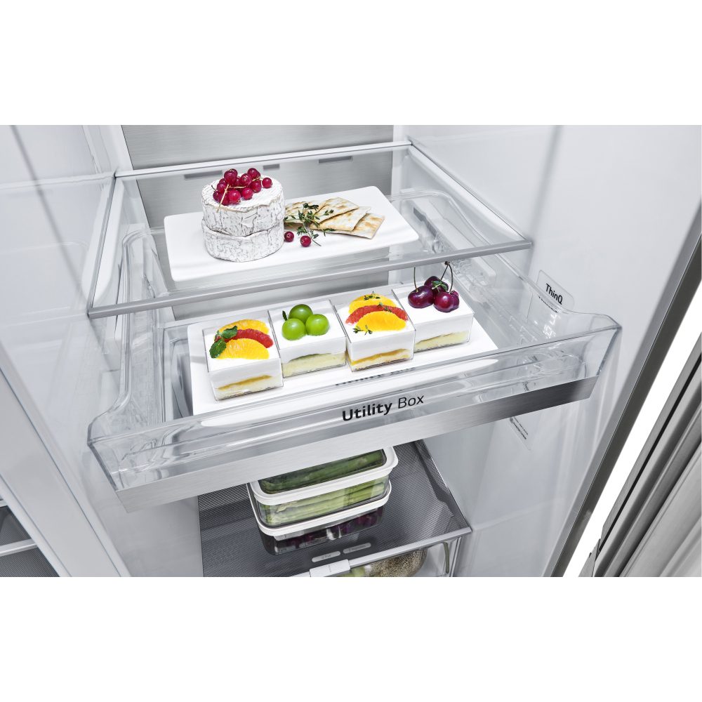 LG Door In Door Instaview American Style Fridge Freezer With Ice & Water GSXV90BSAE - STAINLESS STEEL LG Door In Door Instaview American Style Fridge Freezer With Ice & Water GSXV90BSAE - STAINLESS STEEL
