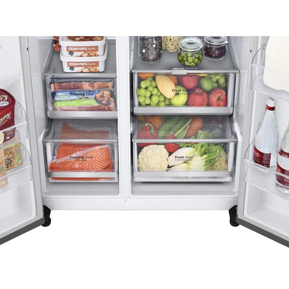 LG Door In Door Instaview American Style Fridge Freezer With Ice & Water GSXV90BSAE - STAINLESS STEEL LG Door In Door Instaview American Style Fridge Freezer With Ice & Water GSXV90BSAE - STAINLESS STEEL