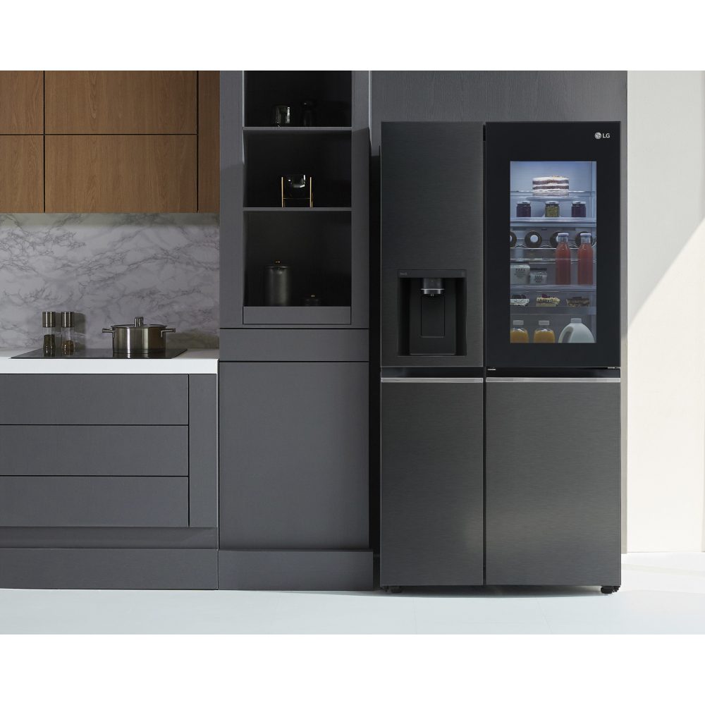 LG Door In Door Instaview American Fridge Freezer With Craft Ice Maker GSXV90MCDE - BLACK STEEL LG Door In Door Instaview American Fridge Freezer With Craft Ice Maker GSXV90MCDE - BLACK STEEL