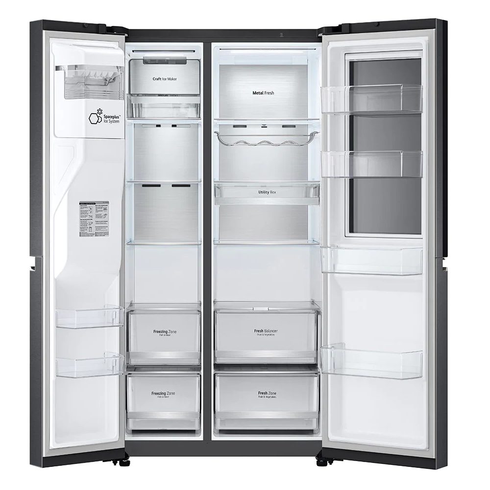 LG Door In Door Instaview American Fridge Freezer With Craft Ice Maker GSXV90MCDE - BLACK STEEL LG Door In Door Instaview American Fridge Freezer With Craft Ice Maker GSXV90MCDE - BLACK STEEL
