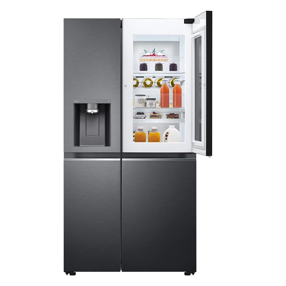 LG Door In Door Instaview American Fridge Freezer With Craft Ice Maker GSXV90MCDE - BLACK STEEL LG Door In Door Instaview American Fridge Freezer With Craft Ice Maker GSXV90MCDE - BLACK STEEL