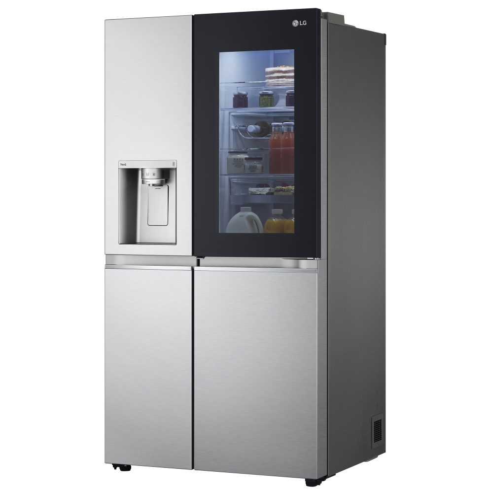 LG Door In Door Instaview American Fridge Freezer With Ice & Water Non Plumbed GSXV91BSAE - STAINLESS STEEL LG Door In Door Instaview American Fridge Freezer With Ice & Water Non Plumbed GSXV91BSAE - STAINLESS STEEL