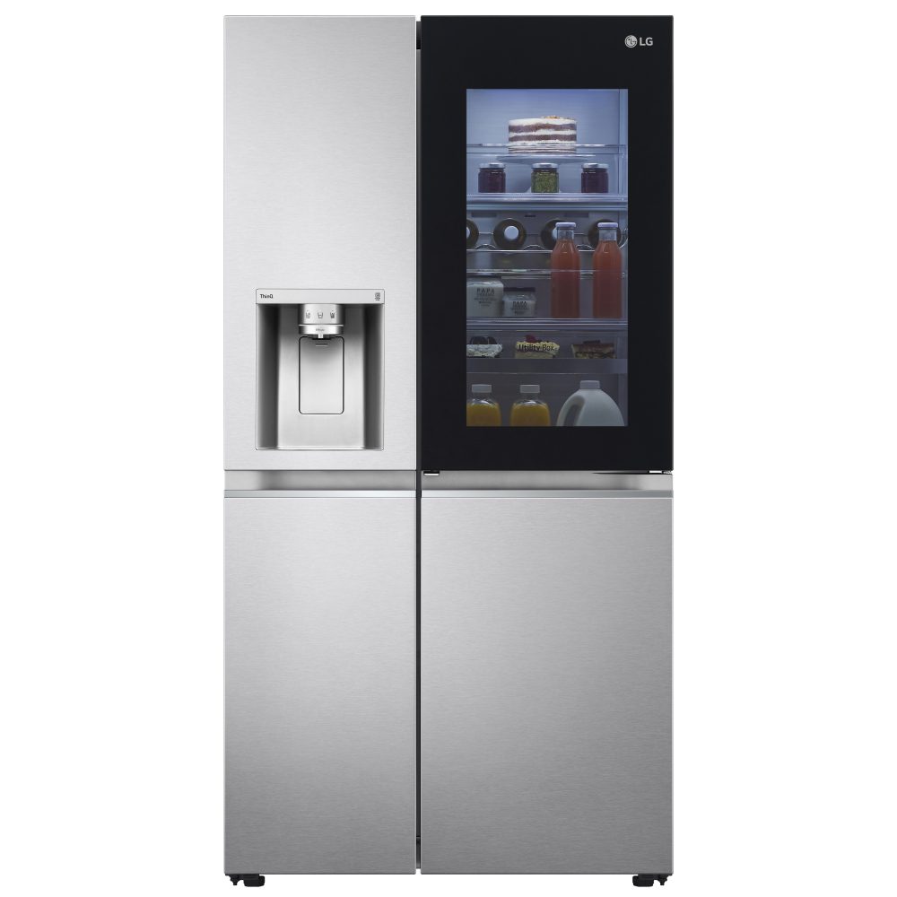 LG Door In Door Instaview American Fridge Freezer With Ice & Water Non Plumbed GSXV91BSAE - STAINLESS STEEL LG Door In Door Instaview American Fridge Freezer With Ice & Water Non Plumbed GSXV91BSAE - STAINLESS STEEL