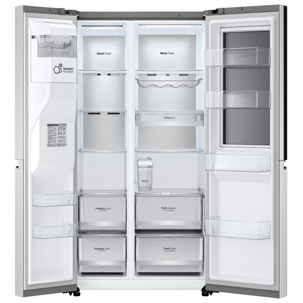 LG Door In Door Instaview American Fridge Freezer With Ice & Water Non Plumbed GSXV91BSAE - STAINLESS STEEL LG Door In Door Instaview American Fridge Freezer With Ice & Water Non Plumbed GSXV91BSAE - STAINLESS STEEL