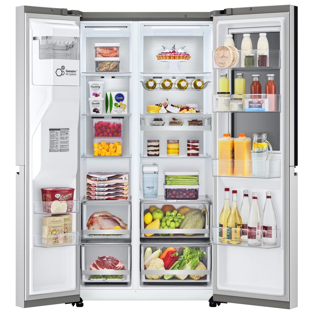 LG Door In Door Instaview American Fridge Freezer With Ice & Water Non Plumbed GSXV91BSAE - STAINLESS STEEL LG Door In Door Instaview American Fridge Freezer With Ice & Water Non Plumbed GSXV91BSAE - STAINLESS STEEL