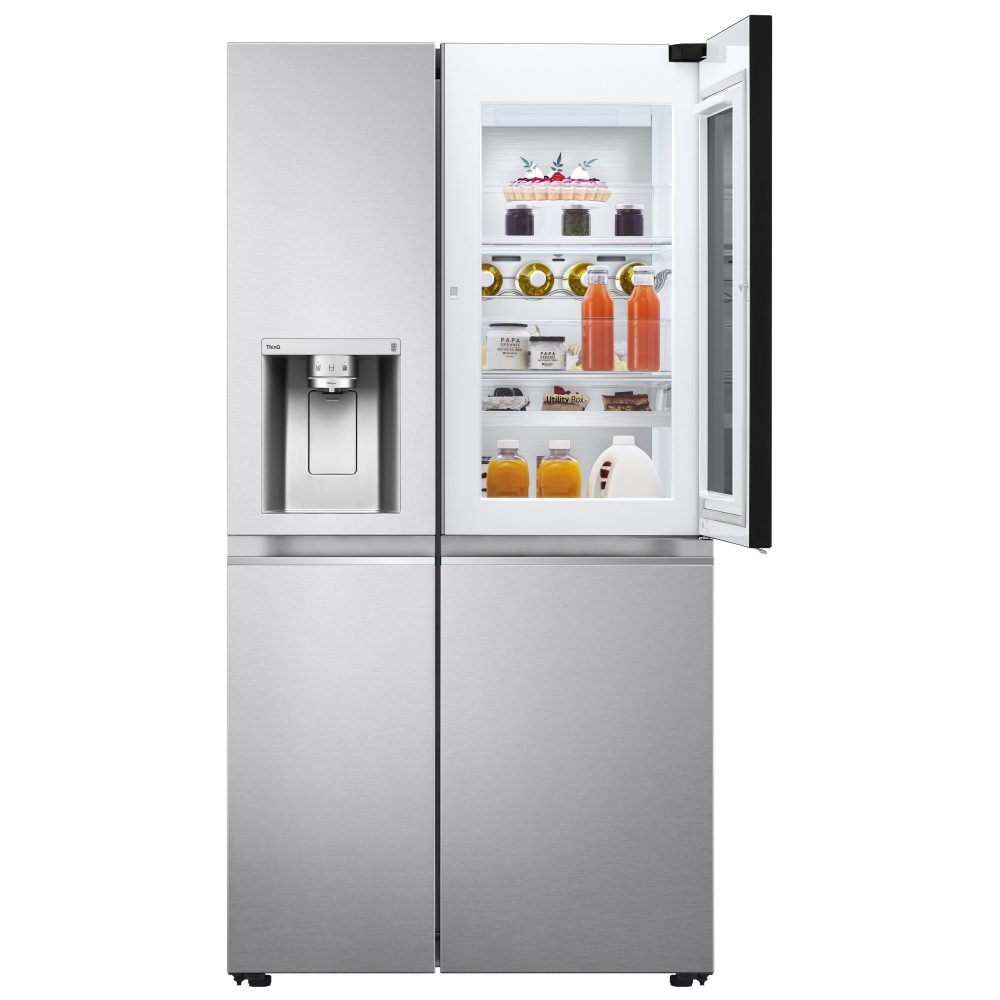LG Door In Door Instaview American Fridge Freezer With Ice & Water Non Plumbed GSXV91BSAE - STAINLESS STEEL LG Door In Door Instaview American Fridge Freezer With Ice & Water Non Plumbed GSXV91BSAE - STAINLESS STEEL