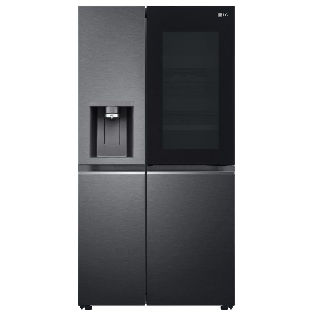 LG Door In Door Instaview American Fridge Freezer With Ice & Water Non Plumbed GSXV91MCAE - BLACK STEEL LG Door In Door Instaview American Fridge Freezer With Ice & Water Non Plumbed GSXV91MCAE - BLACK STEEL