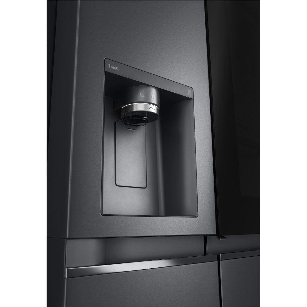 LG Door In Door Instaview American Fridge Freezer With Ice & Water Non Plumbed GSXV91MCAE - BLACK STEEL LG Door In Door Instaview American Fridge Freezer With Ice & Water Non Plumbed GSXV91MCAE - BLACK STEEL