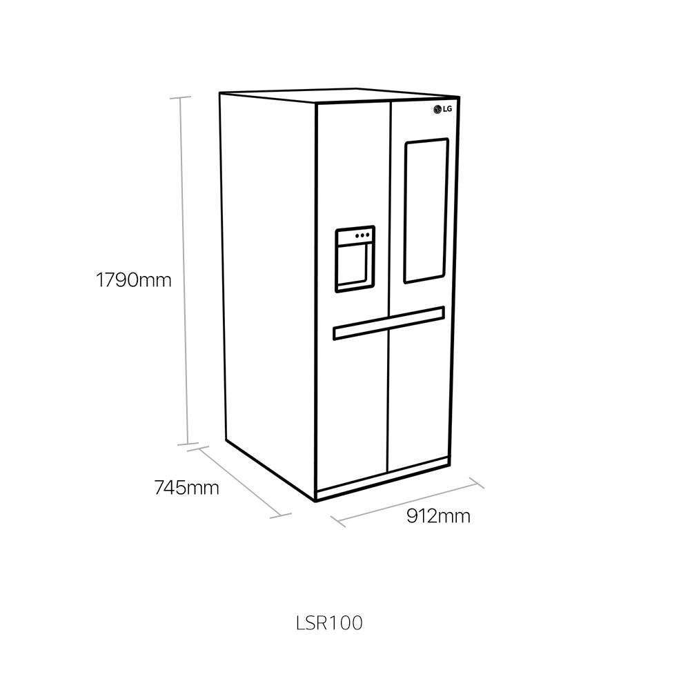 LG Signature Instaview French Style Fridge Freezer With Ice & Water LSR100 - STAINLESS STEEL LG Signature Instaview French Style Fridge Freezer With Ice & Water LSR100 - STAINLESS STEEL