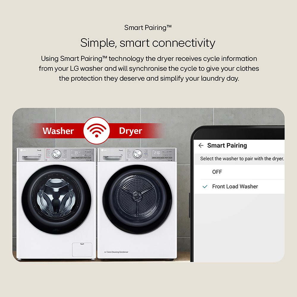 LG Series 7 FDV909BN 9kg DUAL Inverter™ Heat Pump Dryer - Black LG Series 7 FDV909BN 9kg DUAL Inverter™ Heat Pump Dryer - Black