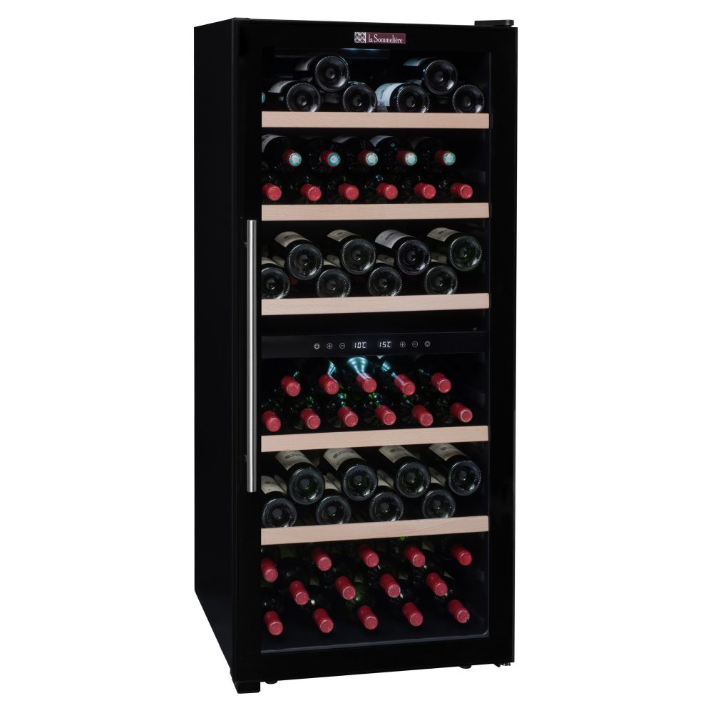 La Sommeliere 55cm Freestanding Dual Zone Wine Cooler SLS102DZ - BLACK La Sommeliere 55cm Freestanding Dual Zone Wine Cooler SLS102DZ - BLACK