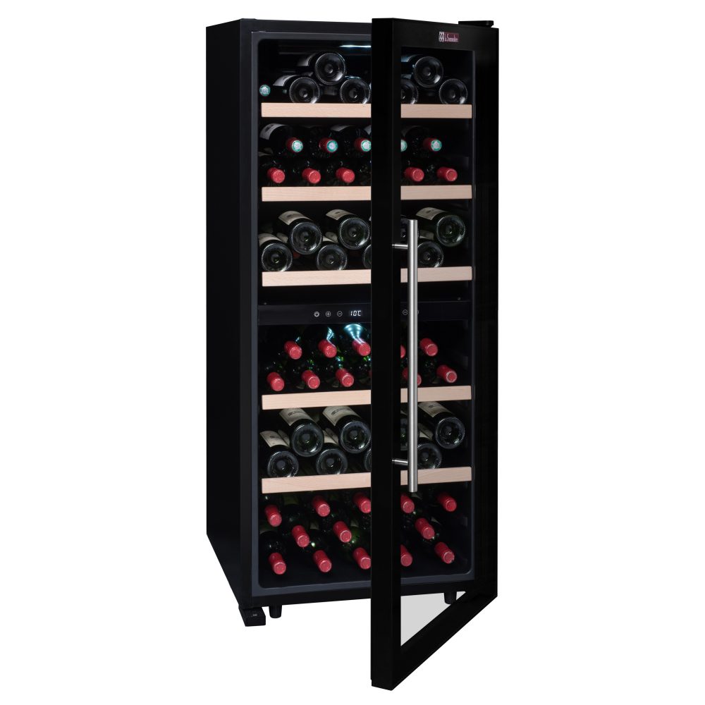 La Sommeliere 55cm Freestanding Dual Zone Wine Cooler SLS102DZ - BLACK La Sommeliere 55cm Freestanding Dual Zone Wine Cooler SLS102DZ - BLACK