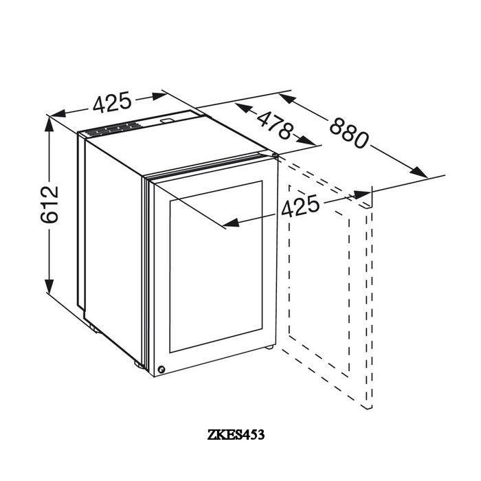 Liebherr Special Order Freestanding Humidor Cigar Cabinet ZKES453 - STAINLESS STEEL Liebherr Special Order Freestanding Humidor Cigar Cabinet ZKES453 - STAINLESS STEEL