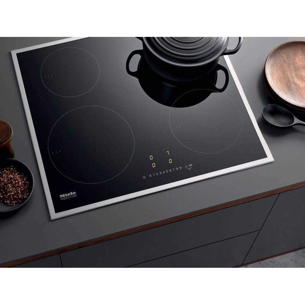 Miele 57cm Four Zone Induction Hob KM7201FR - STAINLESS STEEL Miele 57cm Four Zone Induction Hob KM7201FR - STAINLESS STEEL
