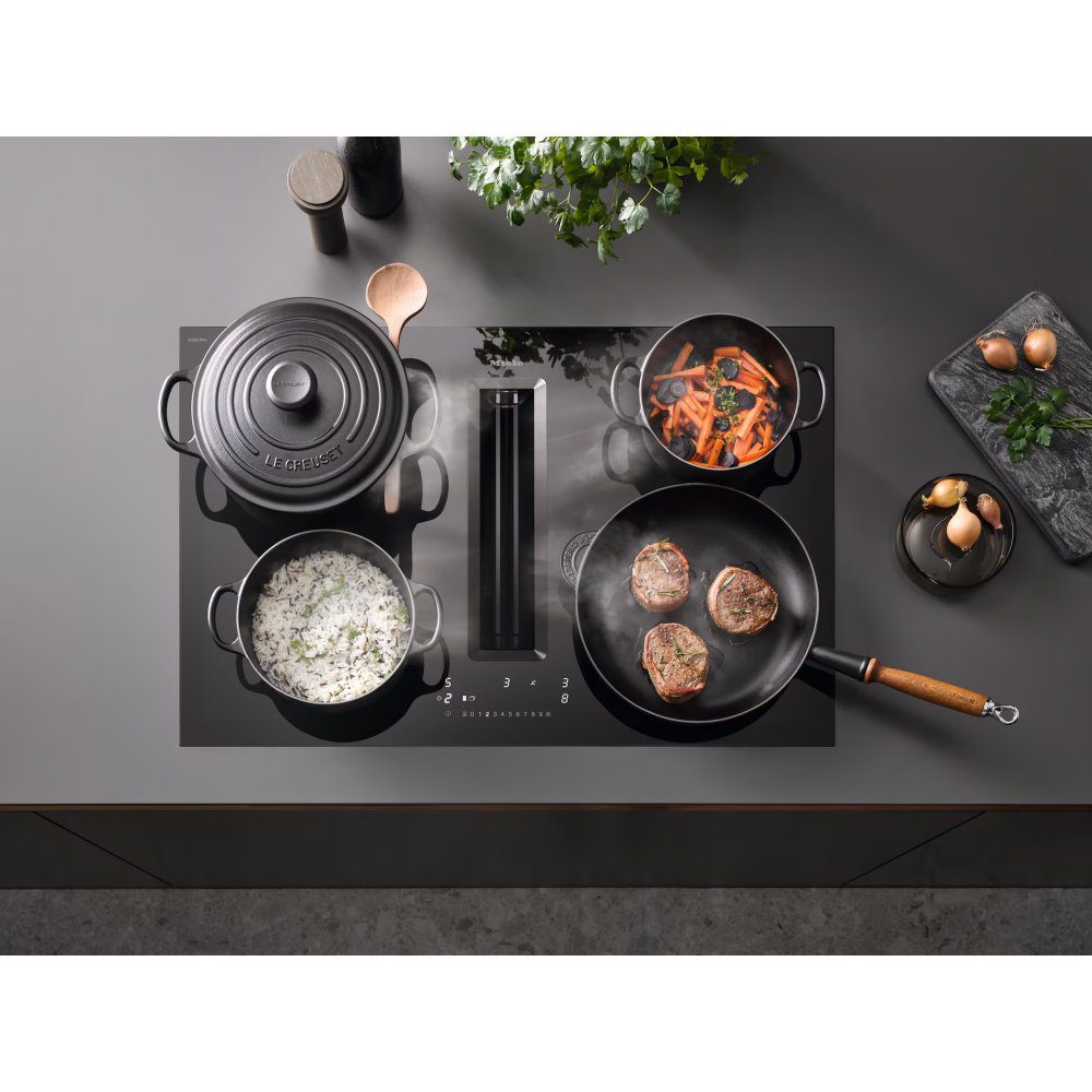 Miele 80cm Ducted Air Venting Induction Hob KMDA7676FL-A - BLACK Miele 80cm Ducted Air Venting Induction Hob KMDA7676FL-A - BLACK