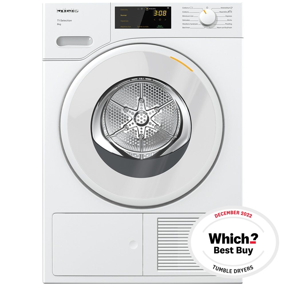 Miele 8kg Heat Pump Condenser Tumble Dryer TSD263WP - White Miele 8kg Heat Pump Condenser Tumble Dryer TSD263WP - White