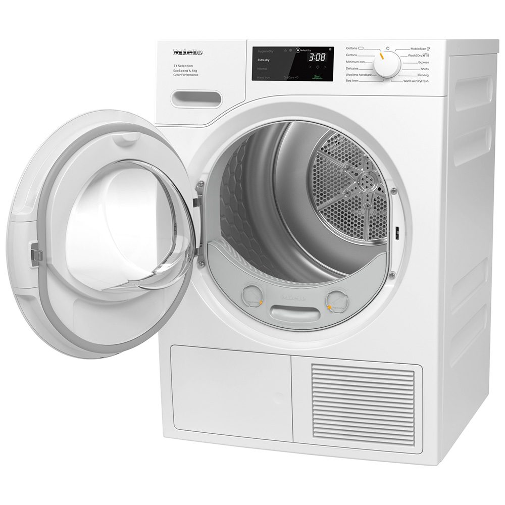 Miele 8kg Heat Pump Condenser Tumble Dryer TSF763WP - White Miele 8kg Heat Pump Condenser Tumble Dryer TSF763WP - White