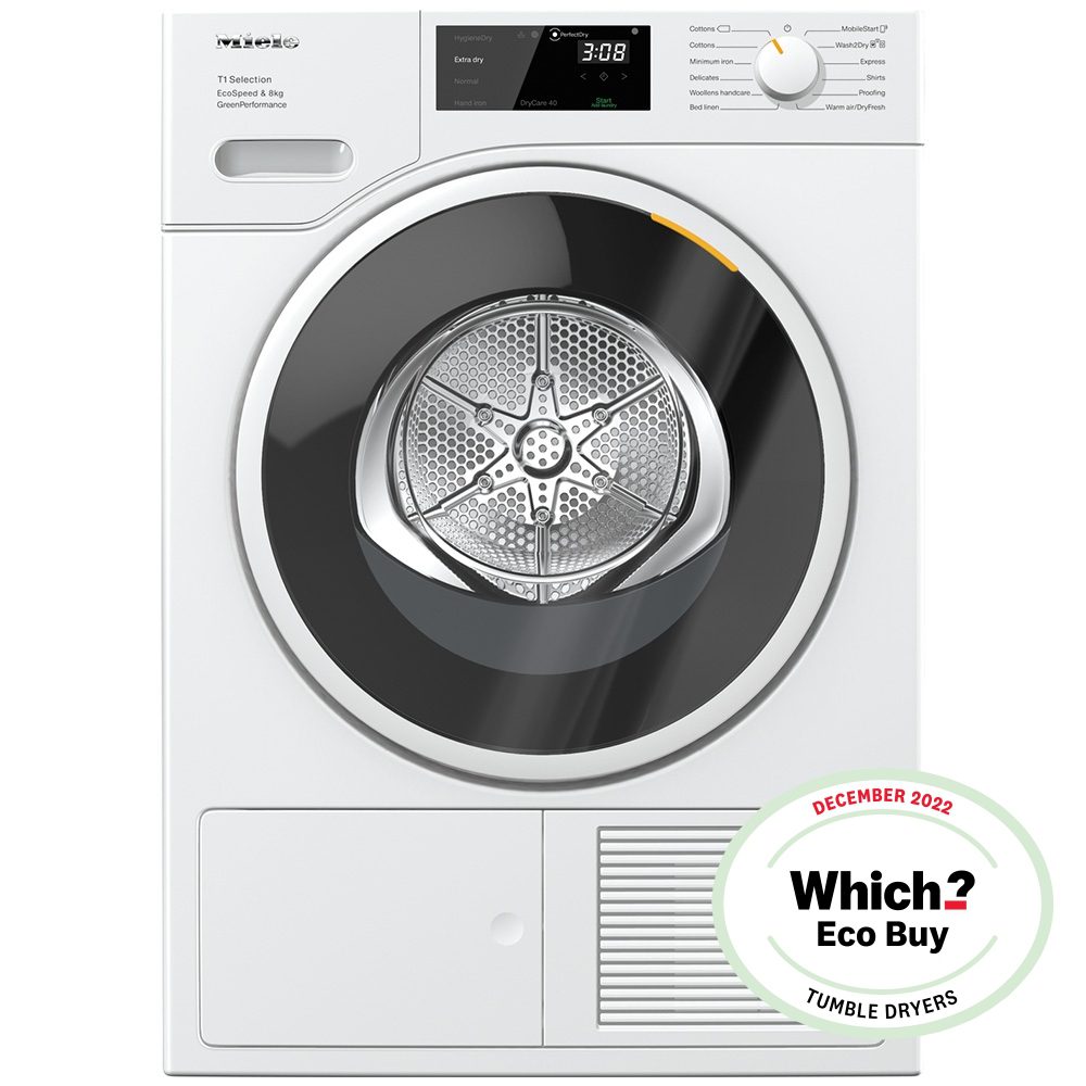 Miele 8kg Heat Pump Condenser Tumble Dryer TSF763WP - White Miele 8kg Heat Pump Condenser Tumble Dryer TSF763WP - White