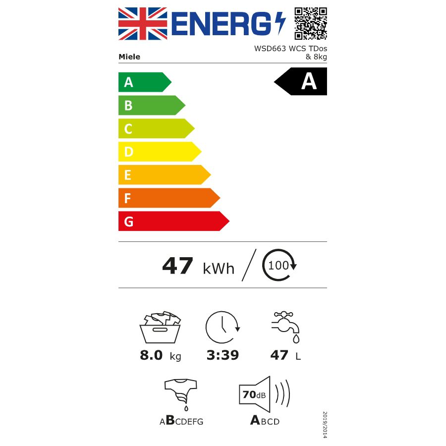 Miele 8kg W1 TwinDos Washing Machine 1400rpm WSD663 - WHITE Miele 8kg W1 TwinDos Washing Machine 1400rpm WSD663 - WHITE