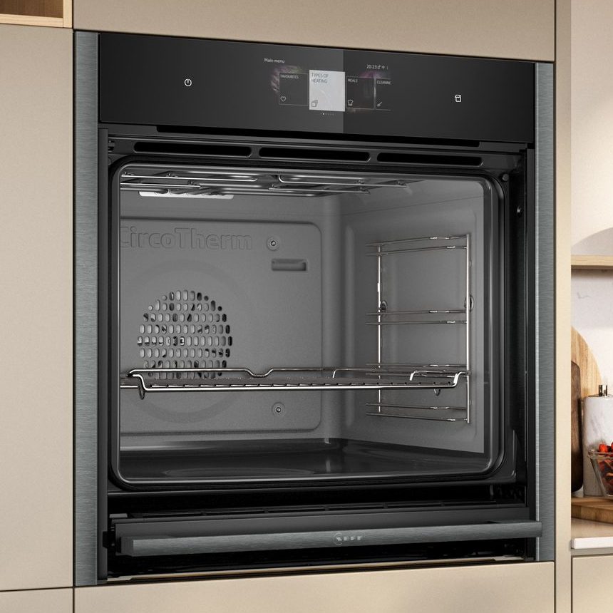 Neff N90 Slide & Hide FullSteam Single Oven B64FT53G0B - GRAPHITE Neff N90 Slide & Hide FullSteam Single Oven B64FT53G0B - GRAPHITE