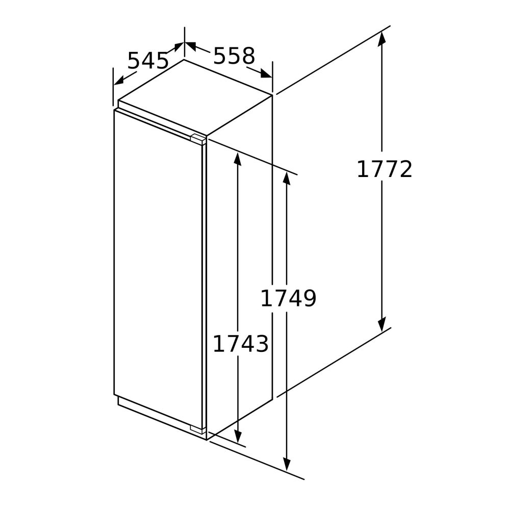 Neff 177cm N90 Integrated In Column Frost Free Freezer GI7815NE0 Neff 177cm N90 Integrated In Column Frost Free Freezer GI7815NE0