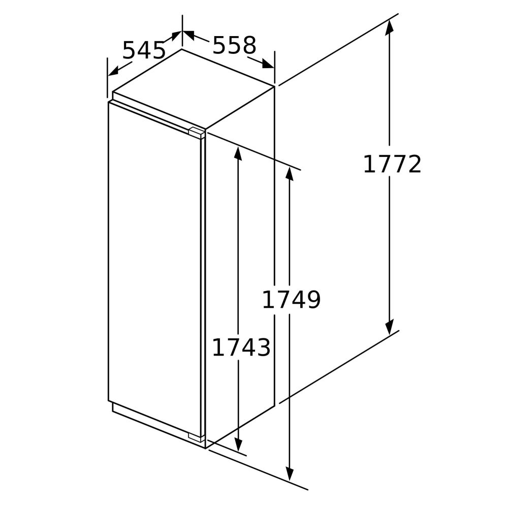Neff 177cm Integrated In Column Larder Fridge KI8815OD0G Neff 177cm Integrated In Column Larder Fridge KI8815OD0G