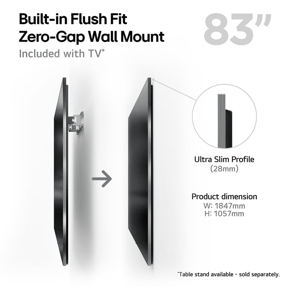 LG 2024 83" Evo G4 OLED 4K Smart TV OLED83G45LW - SILVER LG 2024 83" Evo G4 OLED 4K Smart TV OLED83G45LW - SILVER