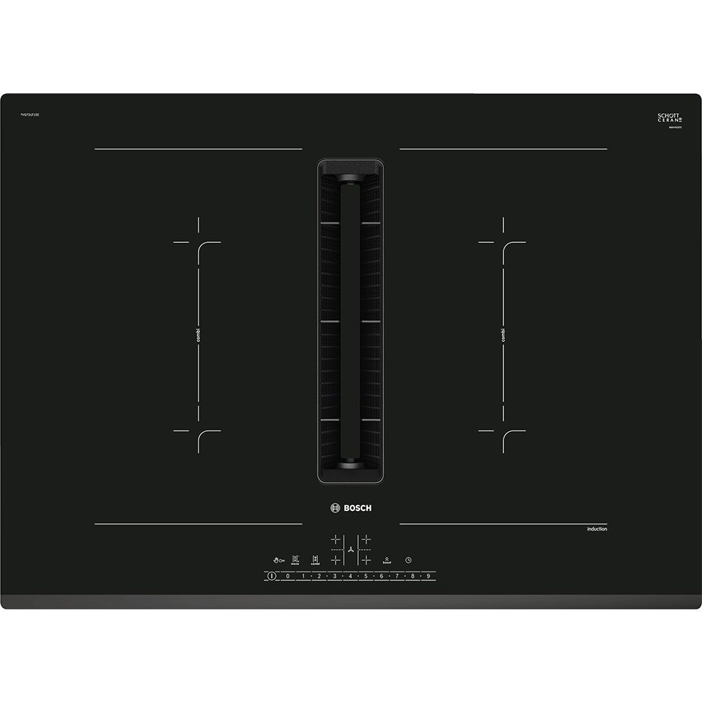 Bosch PVQ731F15E Series 6 70cm Air Venting CombiZone Induction Hob - BLACK Bosch PVQ731F15E Series 6 70cm Air Venting CombiZone Induction Hob - BLACK