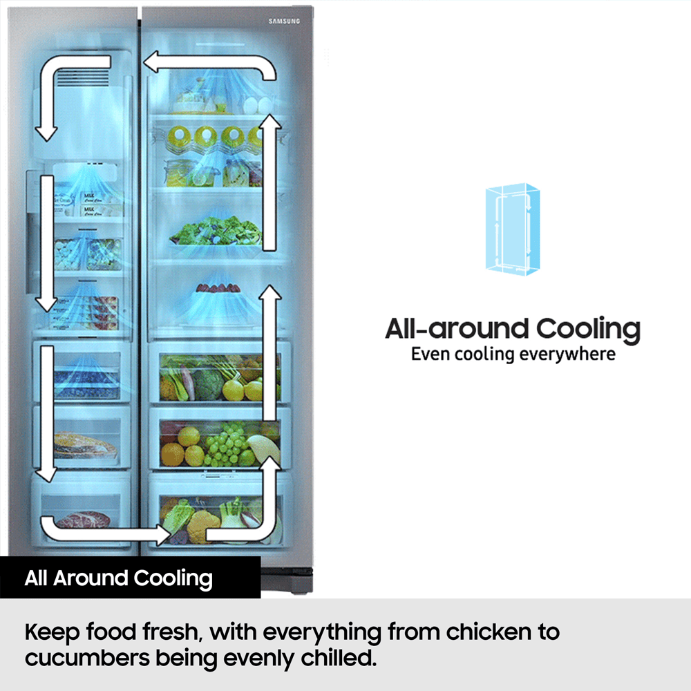 Samsung American Style Fridge Freezer Non Ice & Water RS62DG5003S9EU - SILVER Samsung American Style Fridge Freezer Non Ice & Water RS62DG5003S9EU - SILVER